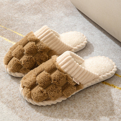 Luxe Comfortabele Dames Pantoffels met Bontvoering