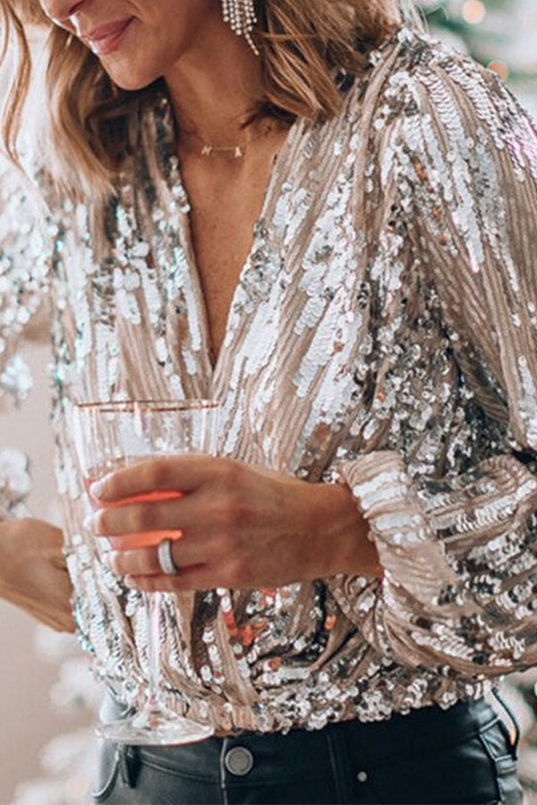 Dylan | Blouse de luxe à paillettes