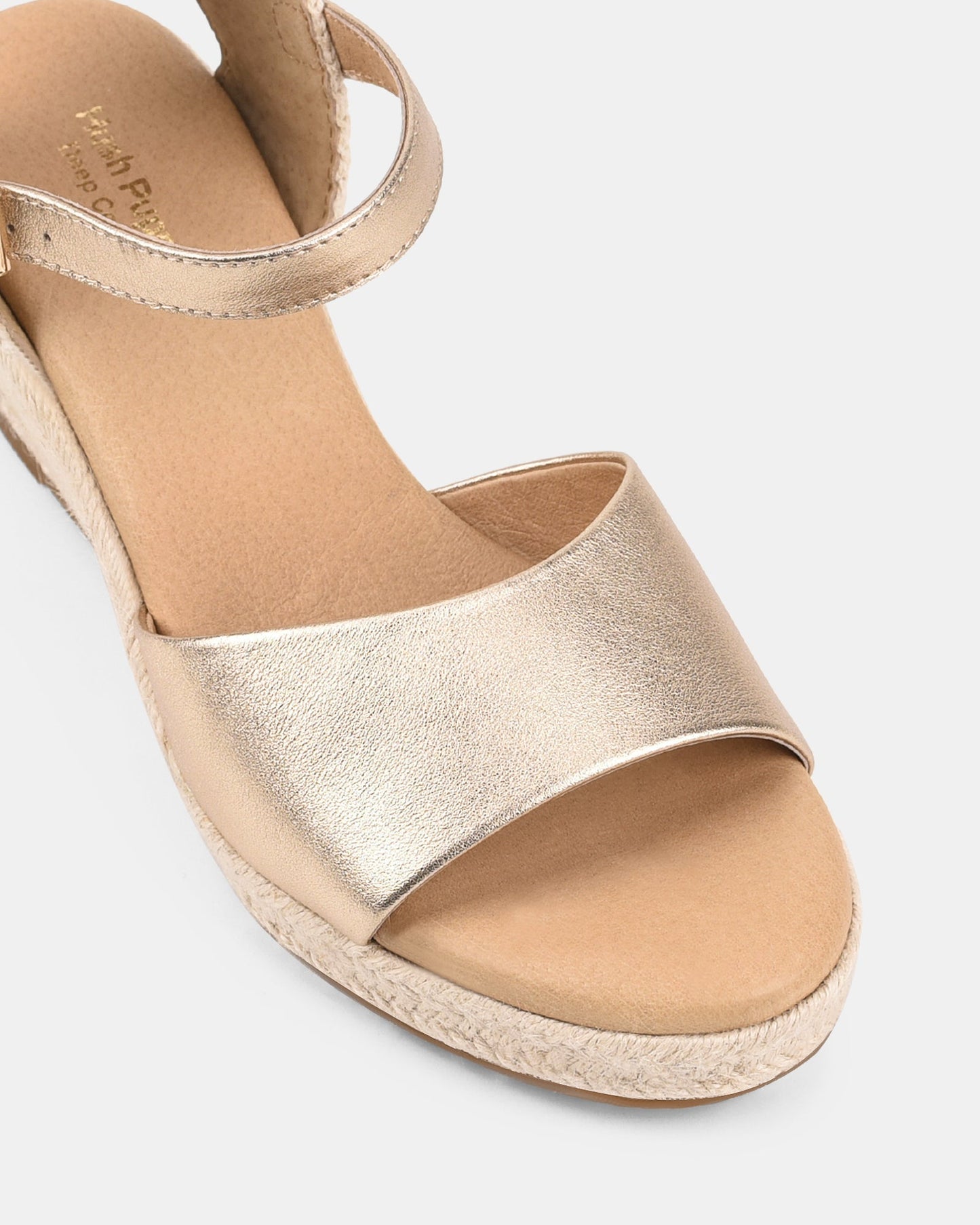Sandales à Compensé Dorées de Luxe pour Femmes avec Fermeture à Boucle