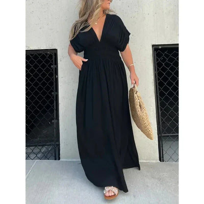 Shina | V-Neck Maxi Jurk
