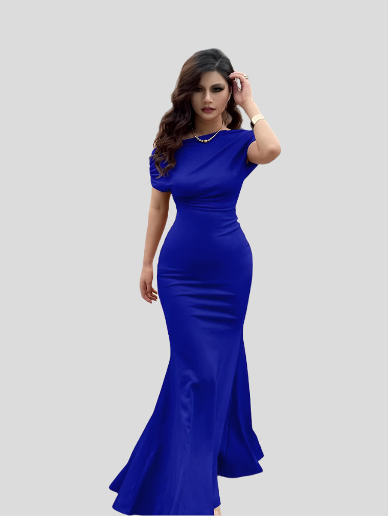 Tavia | Luxe Avondjurk met Fishtail Snit Galajurk