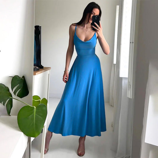 Fiya | Zomerse Midi Jurk met Spaghettibandjes
