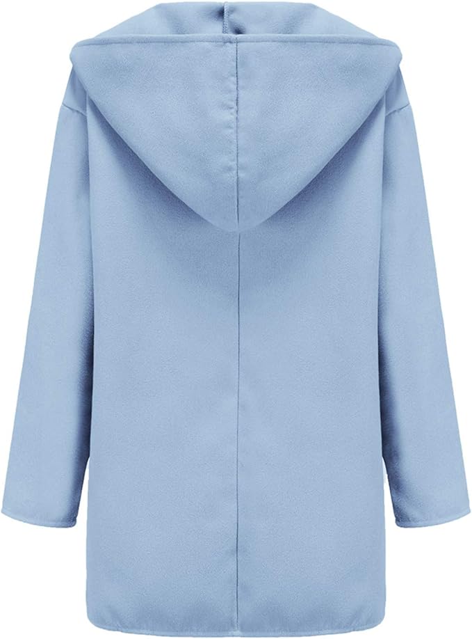 Stylish Long Women's Coat Jacket with High Collar