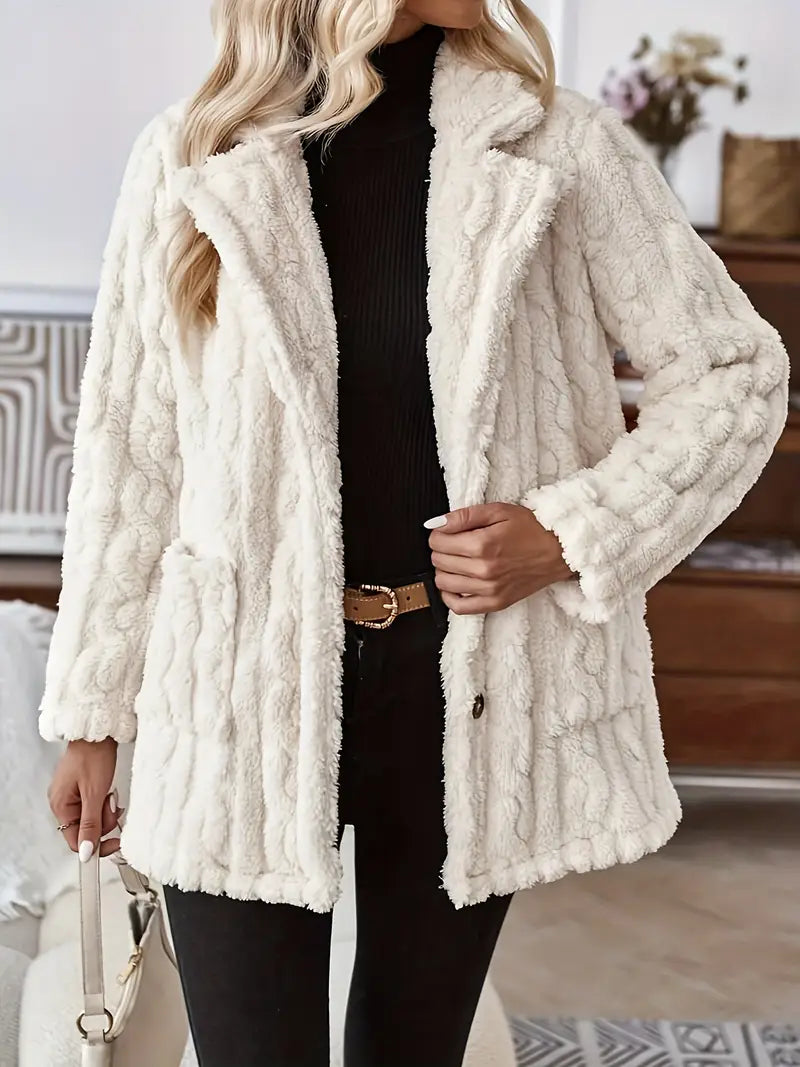 Oversized Zachte Comfortabele Dames Jas met Lange Mouwen