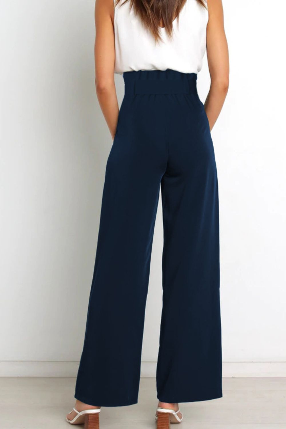 Fenna | High Waist Paperbag Pants with Bow Detail