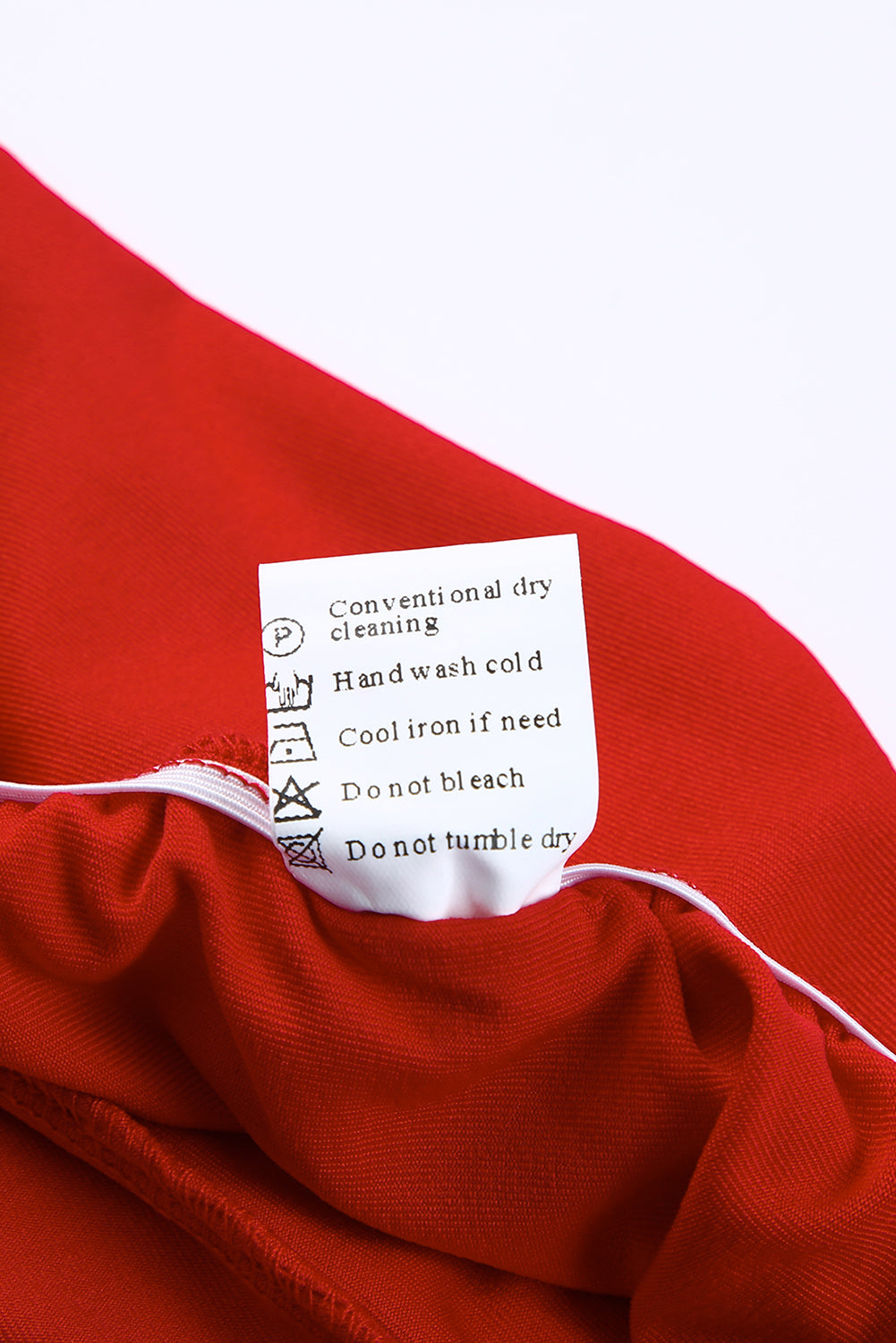 Rood Midi Jurk voor Dames met Lange Mouwen en V-hals