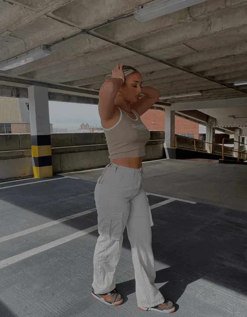 Violette | Cargo Broek met Verstelbare Taille