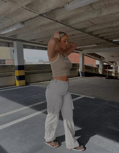 Violette | Cargo Broek met Verstelbare Taille