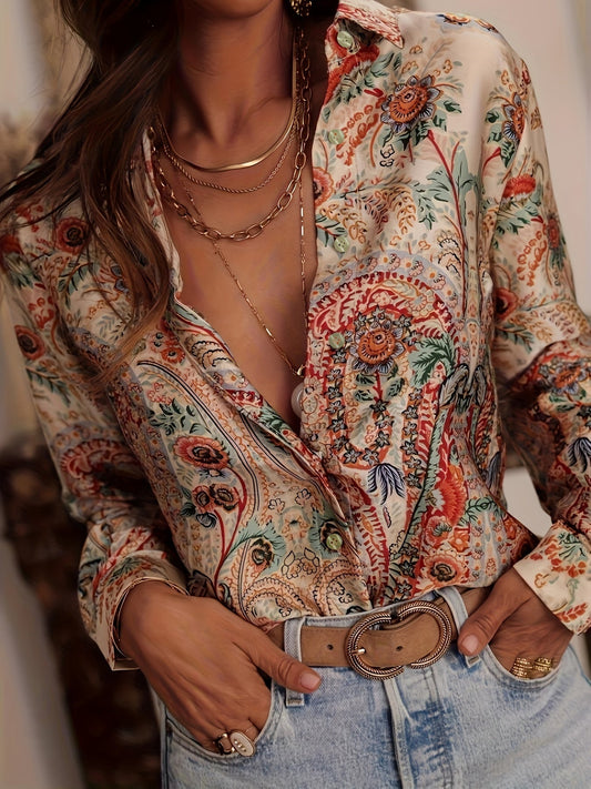 Talia | Blouse met Bloemenprint