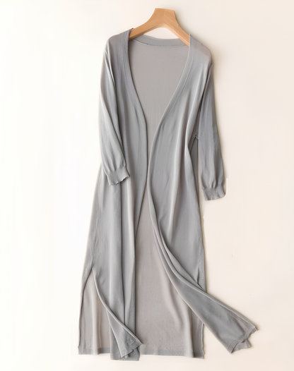 Lange Zachte Dames Cardigan met Open Voorkant