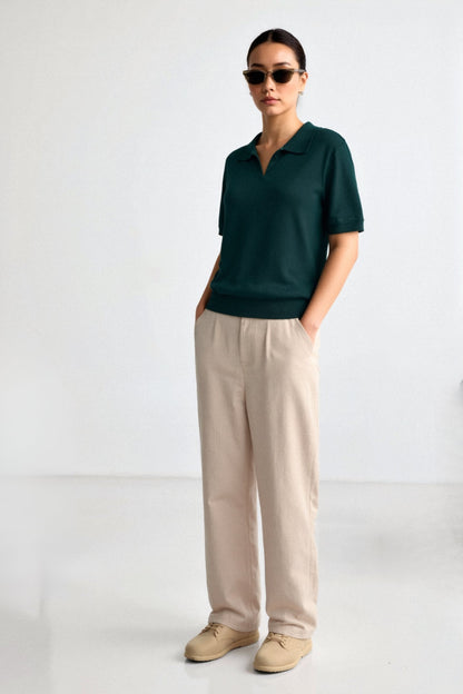 Stijlvolle Comfortabele Dames Polo Met Korte Mouwen