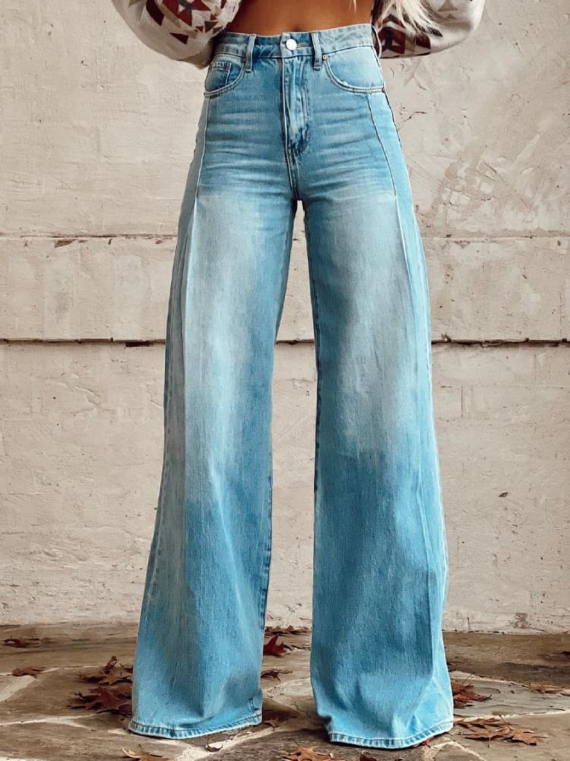 Maleah | Jean Taille Haute à Jambe Large