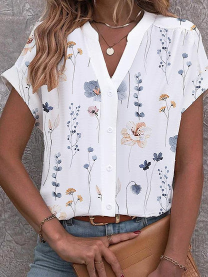 Hazley | Floral Button-Up Blouse