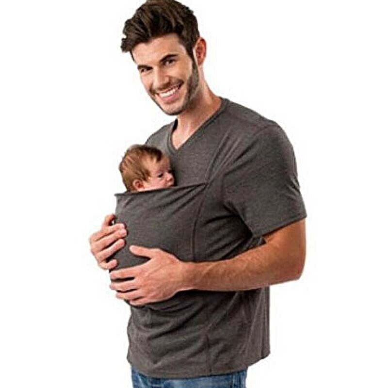 Comfortabele Unisex Draagshirt met Elastische Baby Draagzak