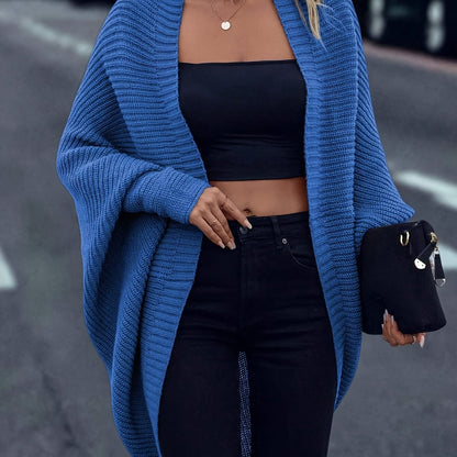 Warm Lang Gebreid Dames Vest Met Losse Pasvorm