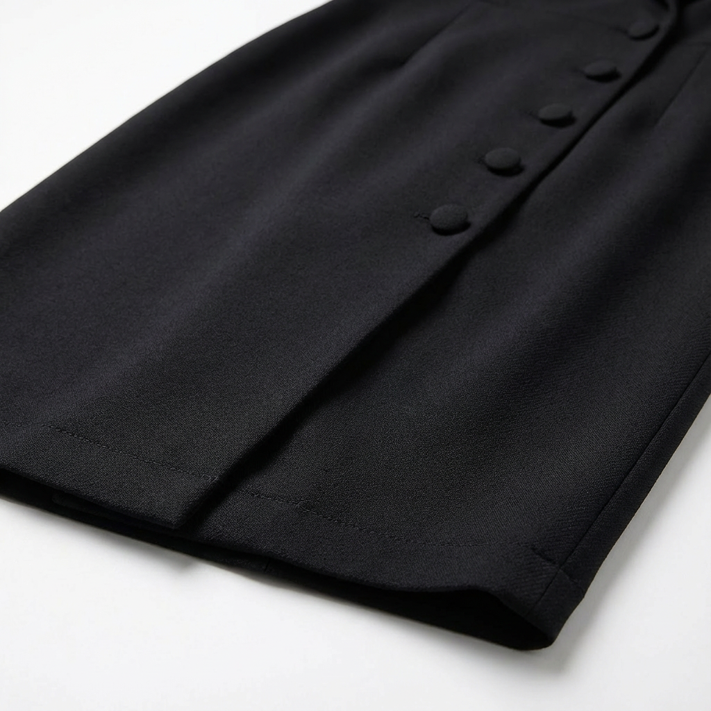 Robe blazer élégante pour femmes avec détail boutons et manches longues