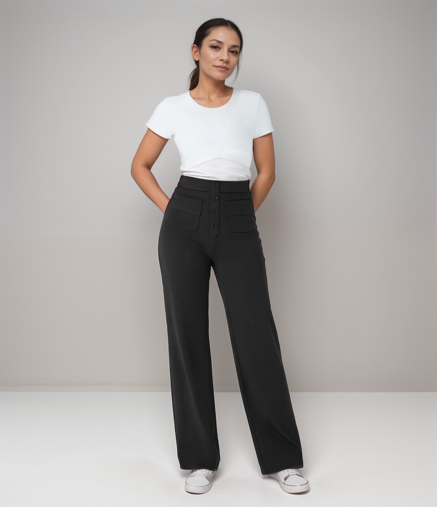 Scarlette | High-Waist Wide-Leg Broek