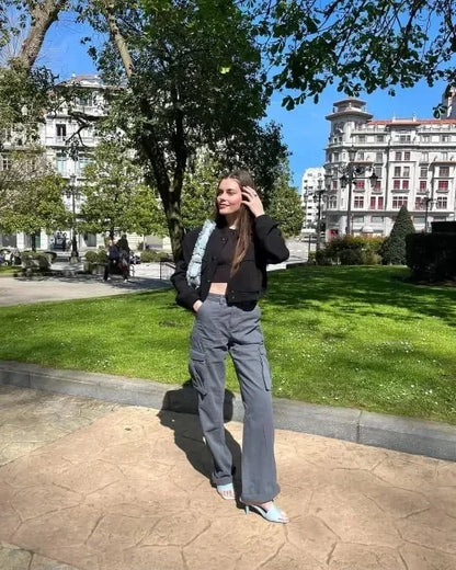 Violette | Cargo Broek met Verstelbare Taille