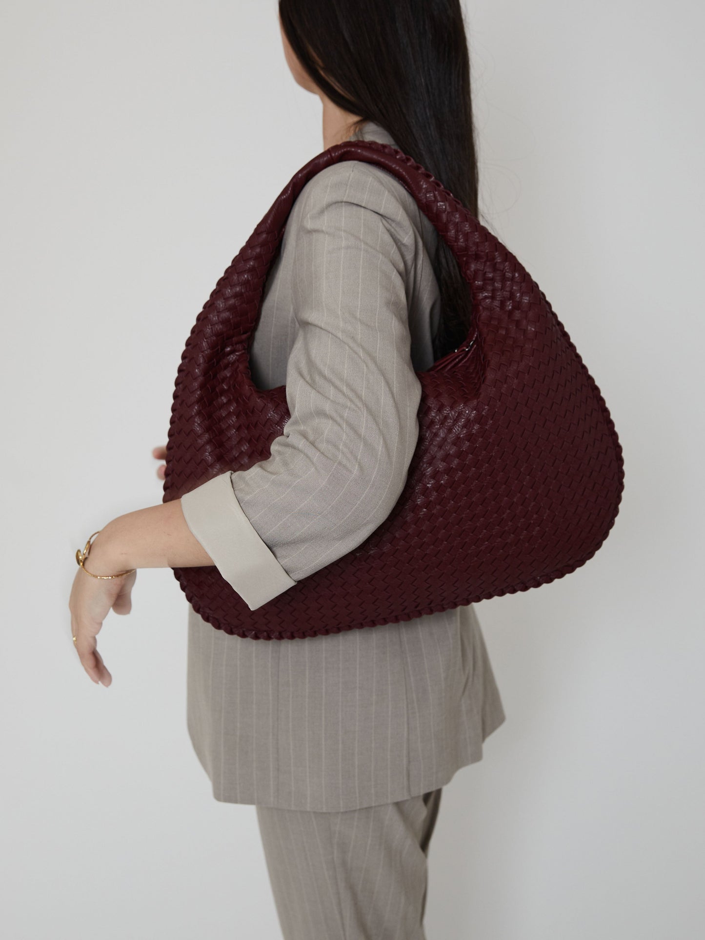 Teyana | Woven Leather Handbag