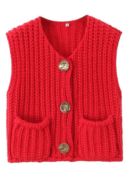 Armanie | Gezellige Rood Gebreide Top