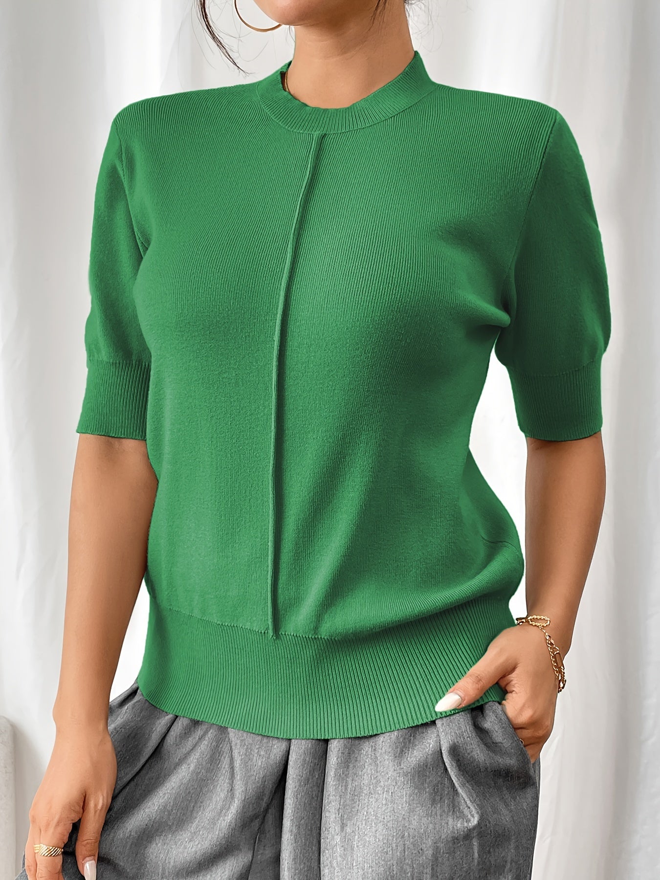 Nerissa | Ribbed Short-Sleeve Top