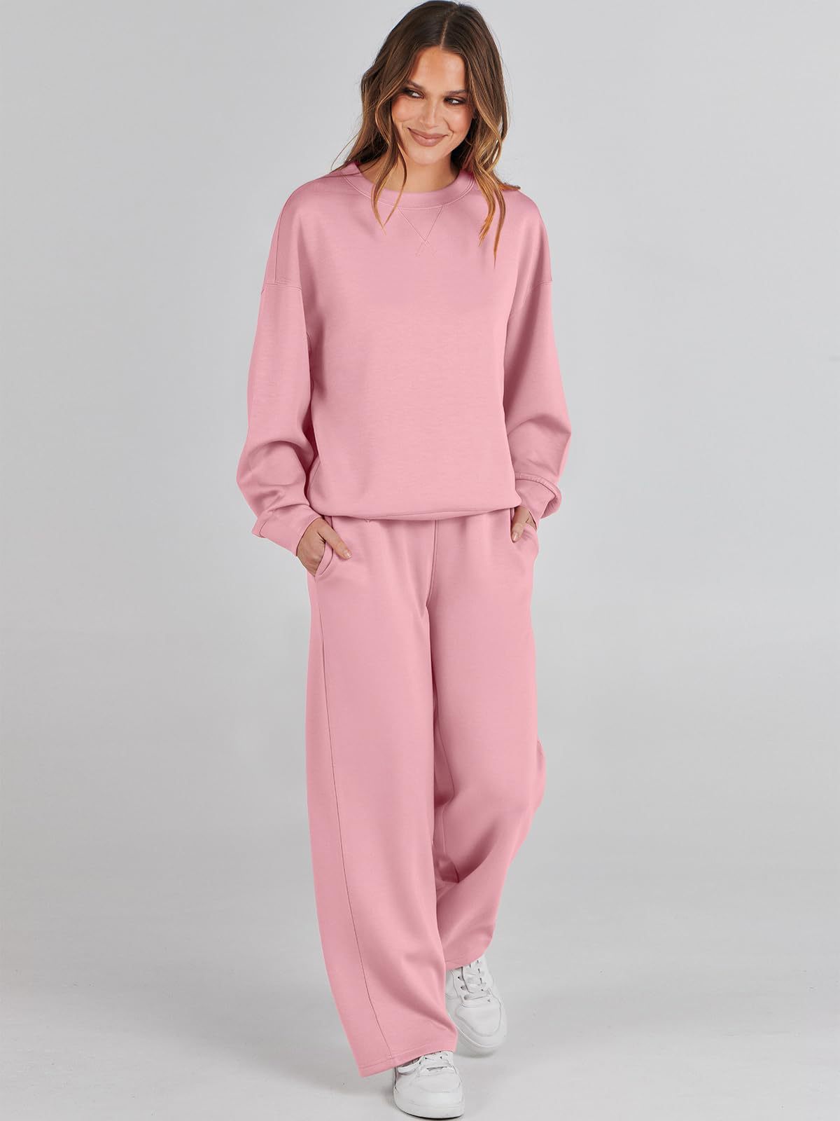 Ensemble Loungewear Confortable pour Femmes avec Pull et Pantalon Large