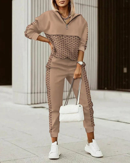 Trendy Comfortabele Dames Trainingspak met Print
