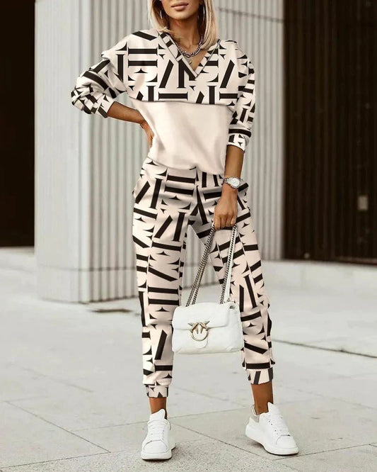 Trendy Comfortabele Dames Trainingspak met Print