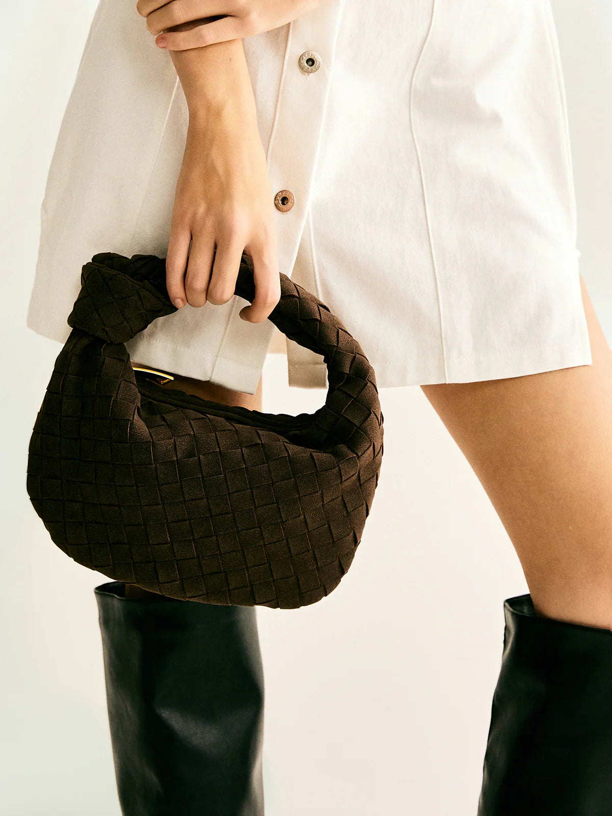 Tailynn | Stylish Brown Woven Handbag