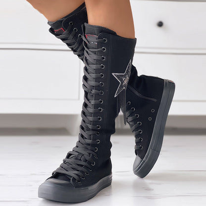 Lore | Leren Kniehoge Sneakers