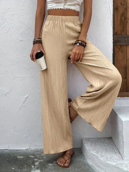 Bianka | Luchtige Palazzo Broek met Hoge Taille