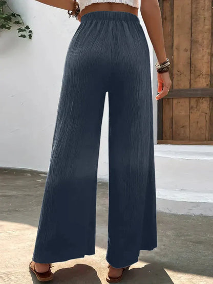 Bianka | Luchtige Palazzo Broek met Hoge Taille