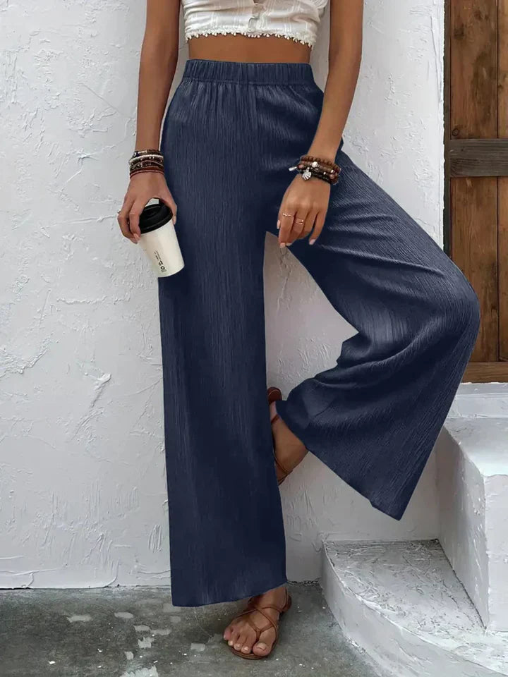 Bianka | Luchtige Palazzo Broek met Hoge Taille
