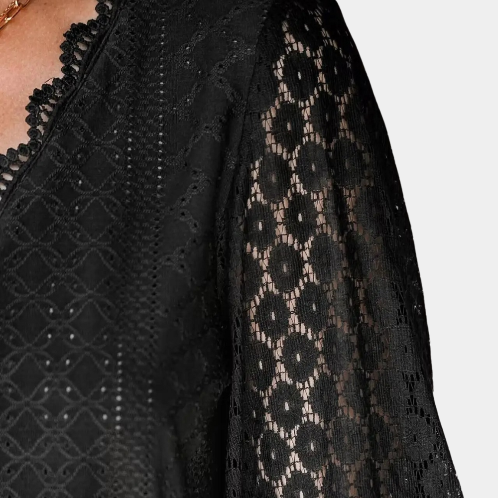 Madelyn | Elegante Witte Kanten Blouse