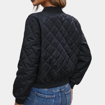 Gewatteerde Trendy Dames Bomberjack met Rits