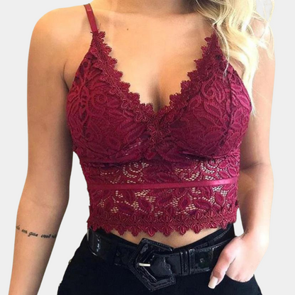 Christin | Verfijnde Kant Crop Top