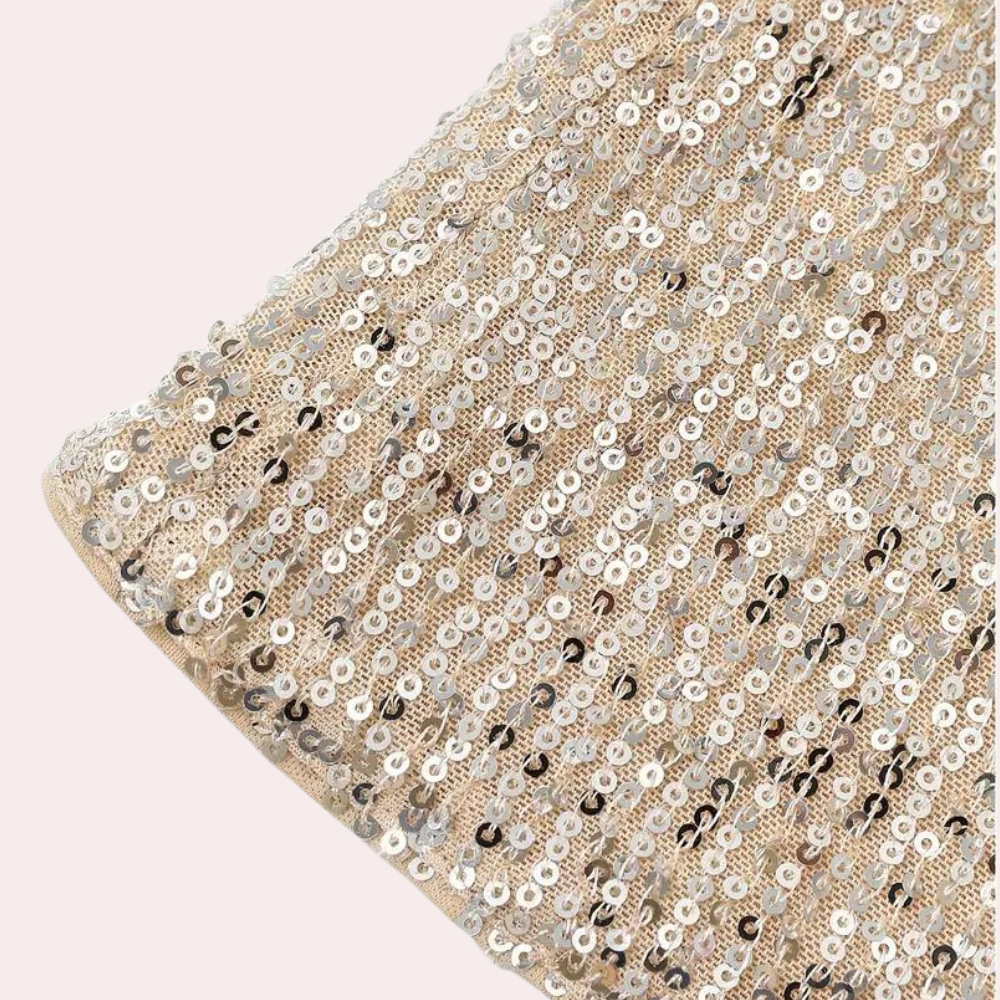 Luxe Glitterende Dames Top met V-hals en Mouwloos