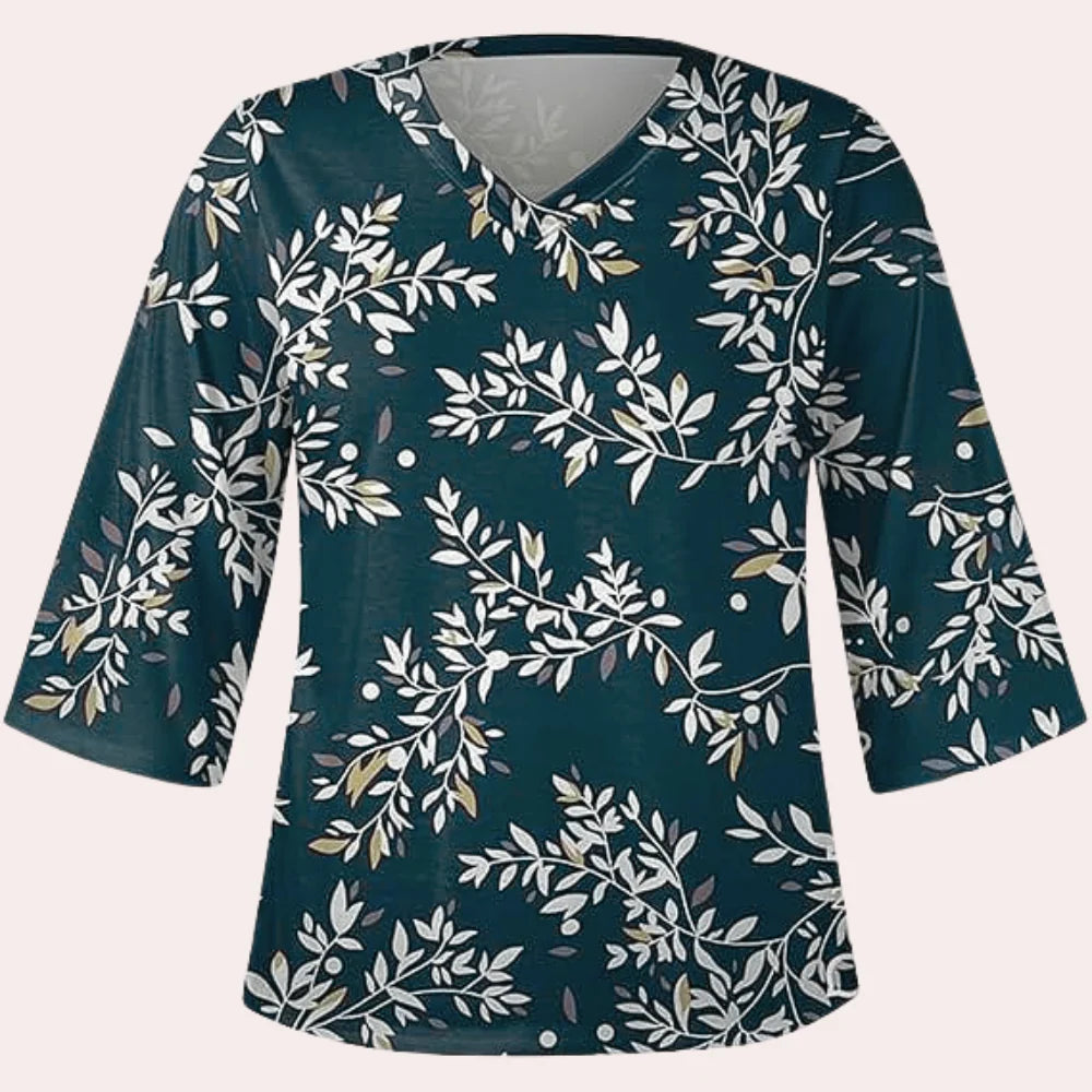 Mikayla | Floral V-Neck Blouse