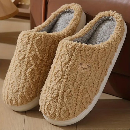 Cheryl | Warme Pluche Pantoffels met Teddy-Design