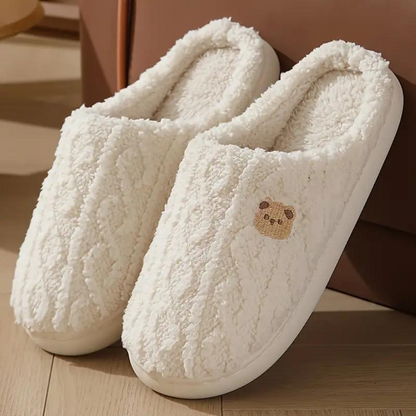 Cheryl | Warme Pluche Pantoffels met Teddy-Design