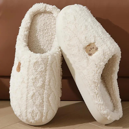 Cheryl | Warme Pluche Pantoffels met Teddy-Design