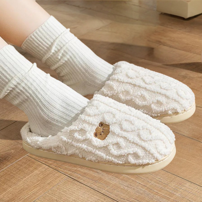 Cheryl | Warme Pluche Pantoffels met Teddy-Design