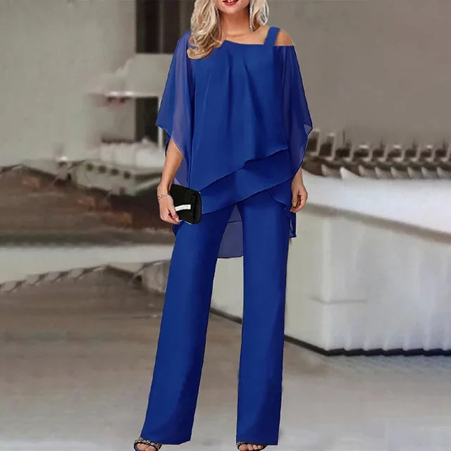 Rianne | Ensemble deux pièces en chiffon épaules dénudées