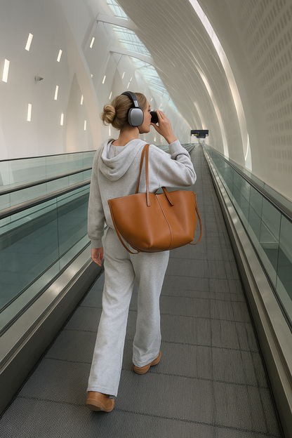 Vintage Stijlvolle Dames Tote Bag met Ruime Binnenkant