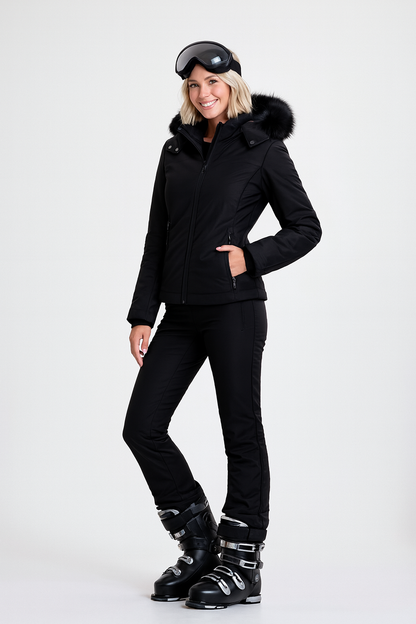 Sportieve Zwarte Ski Bril Met Anti Condens Lens voor Dames