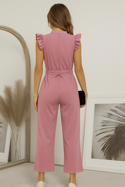Gaby | Elegant Ruffled Jumpsuit met Tailleceintuur