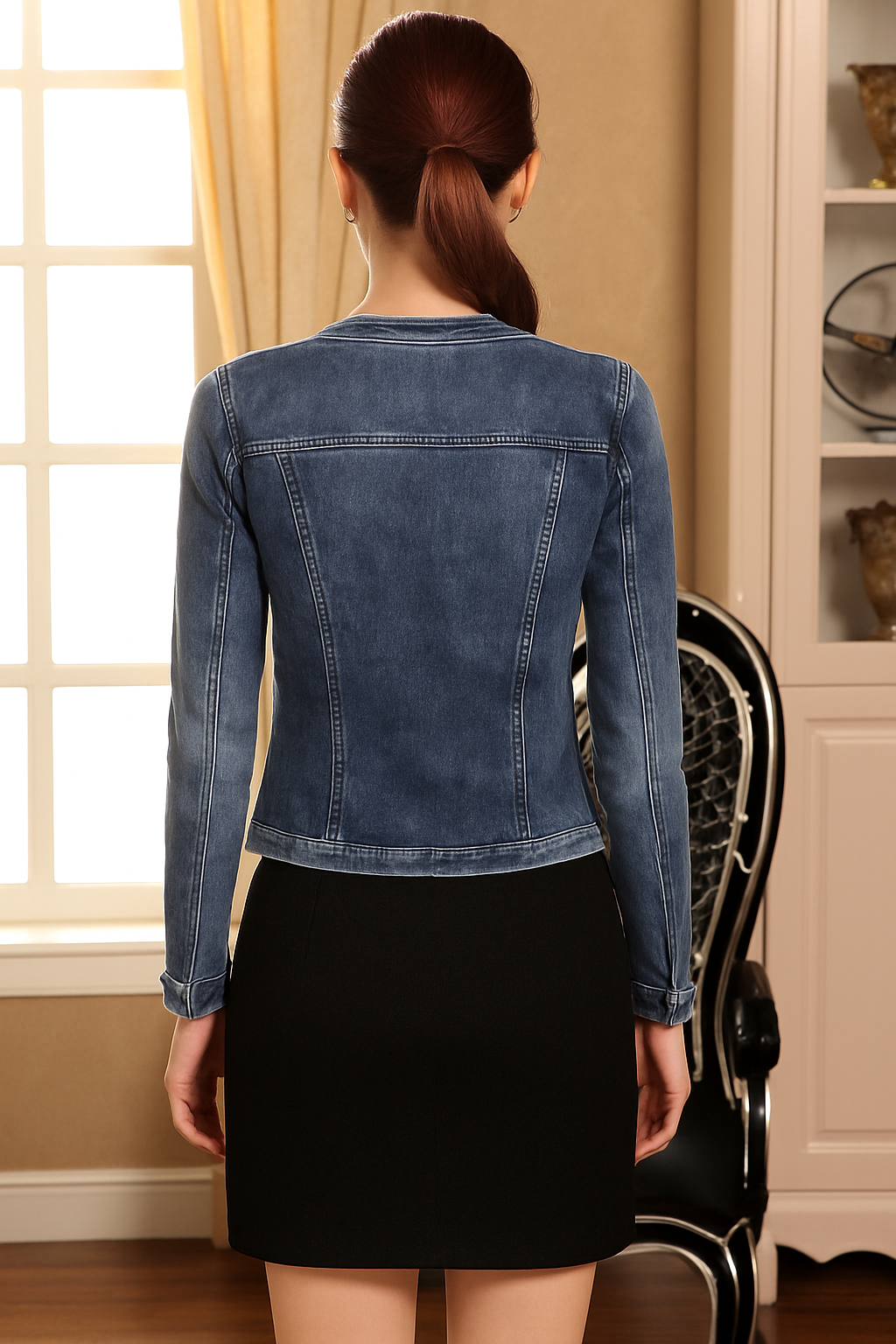 Crysta | Denim Jack met Glinsterende Accenten