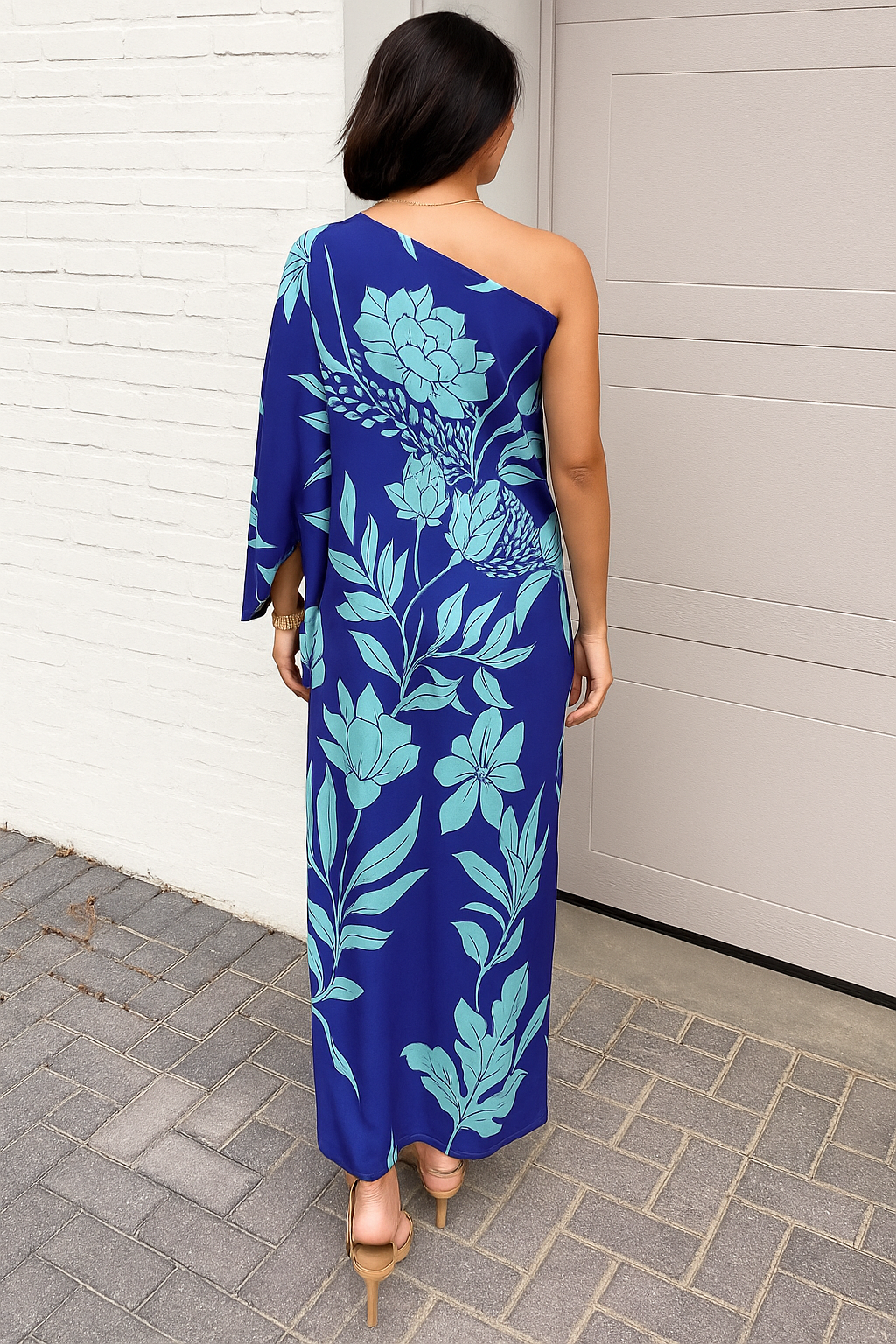 Avril | One-Shoulder Floral Dress