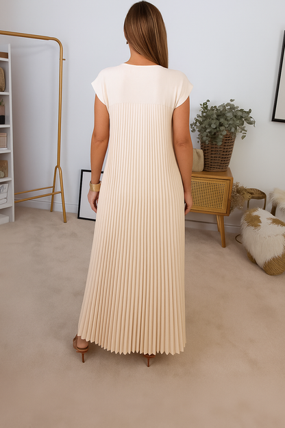Demie | Luchtige Plissé Maxi Jurk