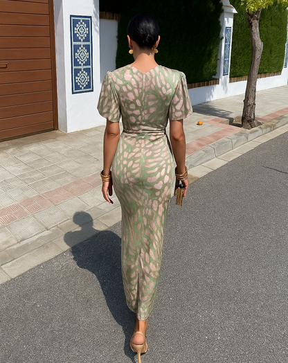 Ravena | Elegant Twist-Front Midi Dress